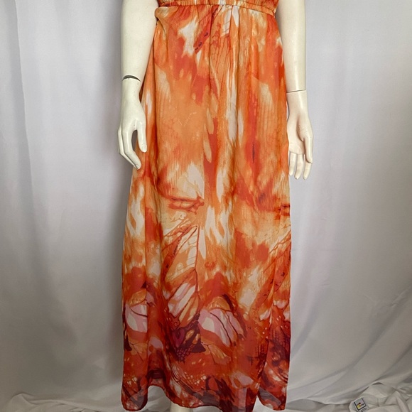 Orange floral maxi dress - Picture 4 of 4